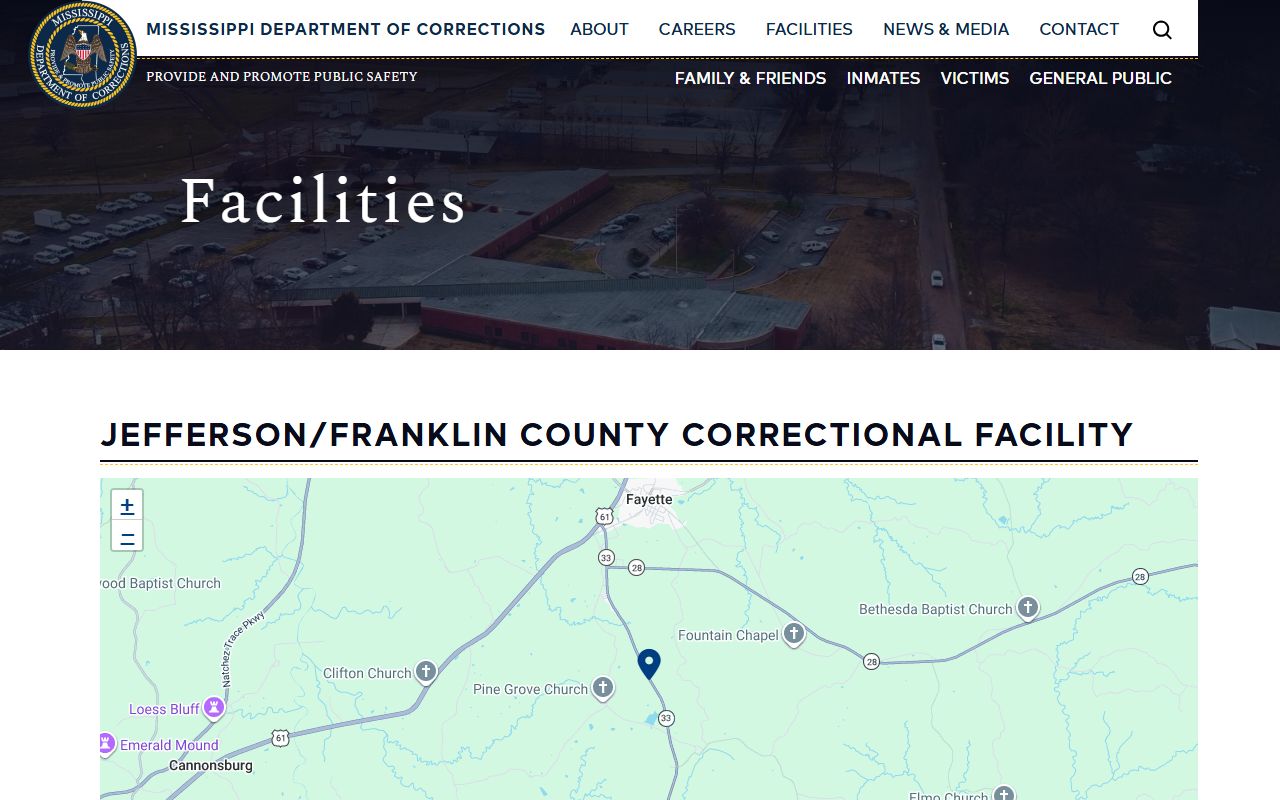Jefferson/Franklin County Correctional Facility MDOC regional facility profile